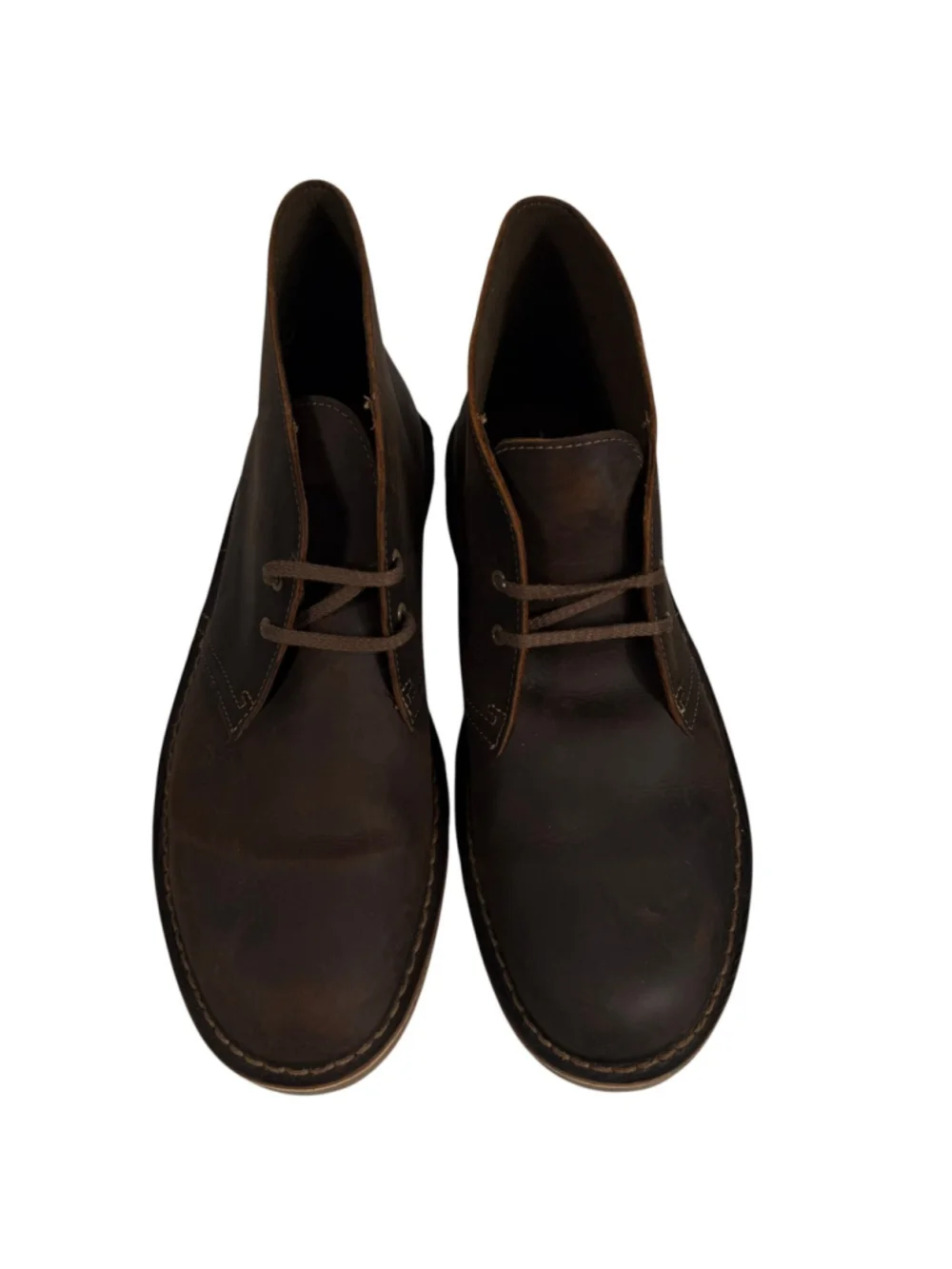 Clarks Bushacre 2 26082286 Chukka Boots Mens 11M Beeswax Grain Leather Round Toe